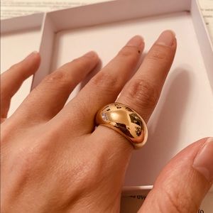 Bagatiba Small 24k Gold Orb Ring size 6